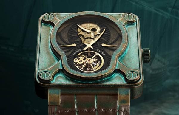 Компания Bell & Ross представила часы BR 01 Skull Bronze Tourbillon