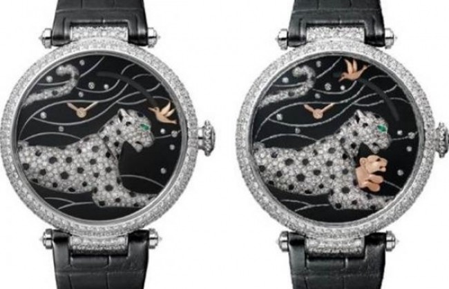 Роскошные ювелирные часы Pantheres et Colibri представила швейцарская компания Cartier